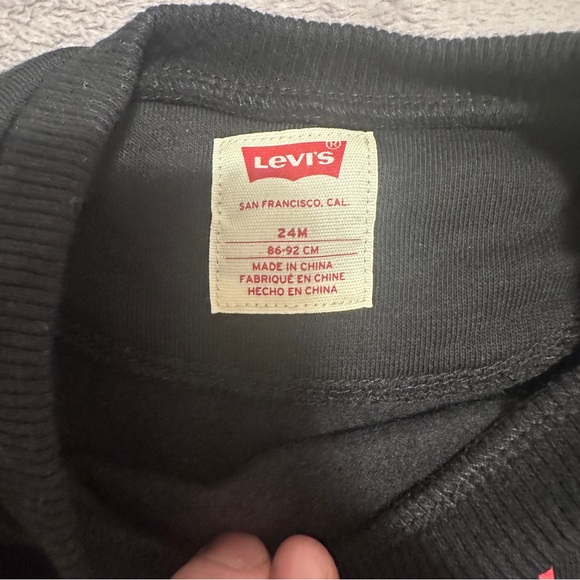 Levi’s Black Red Logo Matching Sweatsuit Size 24 Months Toddler NWT - Picture 9 of 10